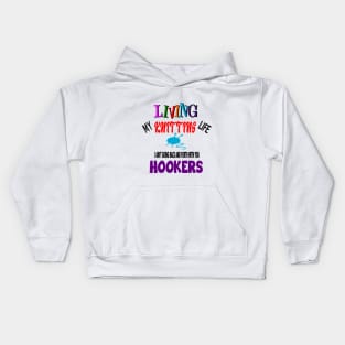 Living My Knitting Life Kids Hoodie